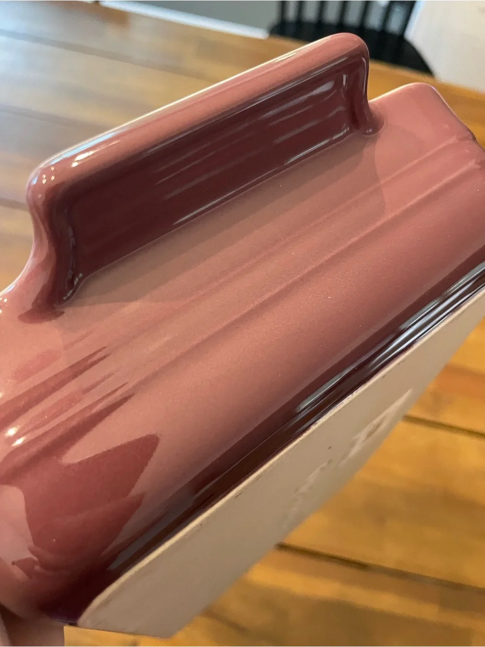 Le Creuset stoneware baking dish in fig
